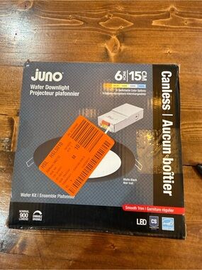 Juno Matte Black 6" Canless Wafer Downlight - LED